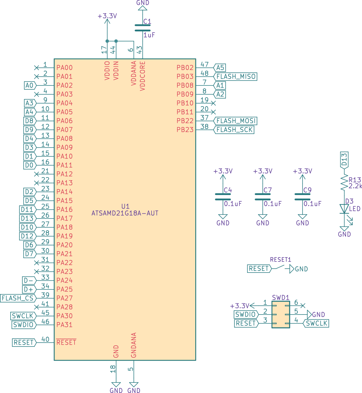 microcontroller schematic