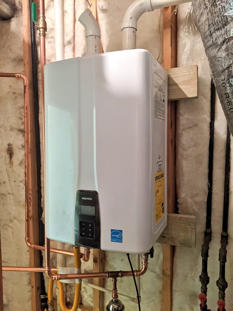 A new tankless hot water heater